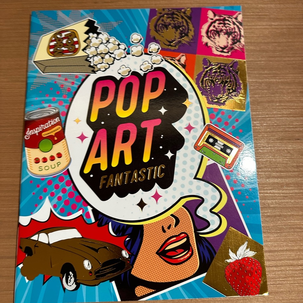 Pop Art Fantastic Coloring Book Adult Pop Art Comic Style Unused